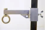 A detailed view of the doll display stand showing the support ring for stable support.