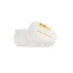 Open stain remover containers displayed with the applicator lids for silicone doll surface care.