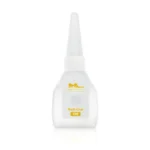 A precision-tip bottle of nail adhesive labeled for attaching nails to TPE doll hands.