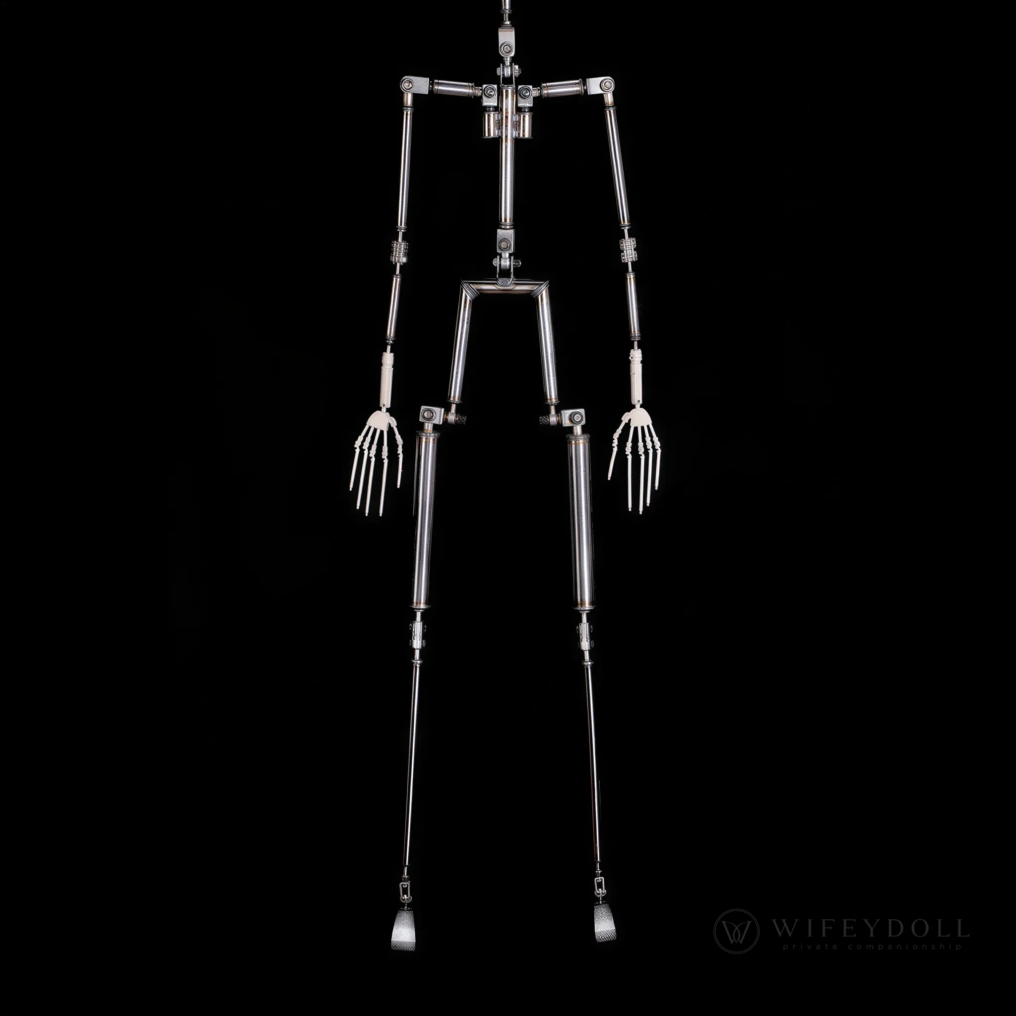 Full structural diagram of the EVO MAX articulated skeleton system.