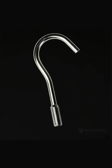 A close-up view of the M16 neck-and-back hook, showing the metal hardware supplied for compatible silicone doll fittings.