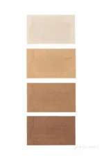 A close-up view of the assorted silicone test piece for checking skin tone and material finish.
