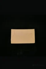 A close-up view of the tanned silicone test piece for checking skin tone and material finish.