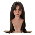 ROS MAX head model R2 in the silky cream finish, shown as a wavy-hair portrait.