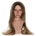 ROS MAX head model R3 in the silky cream finish, shown as a wavy-hair portrait.