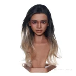 ROS MAX head model R9 in the tanned finish, shown as a straight-hair portrait.