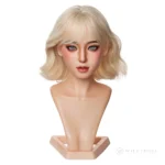 ROS MAX head model S14 in the natural finish paired with hair style H265, shown as a wavy-hair portrait.